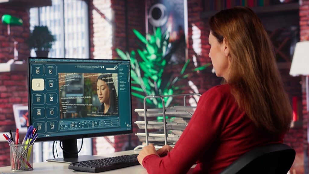 Skärmbild av AI-genererad video skapad med Google Veo 3 som visar ett fabricerat nyhetsinslag